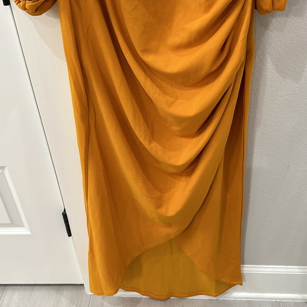 EUC Women’s SHEIN Brand Puff Sleeve Stretch Dress Plus Size XL 12 Leopard Print - Picture 11 of 13